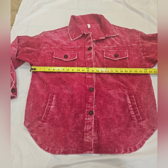 Zenana Corduroy Shacket Womens Plus Size Jacket Button Up Mineral Wash. - Picture 6 of 7